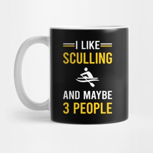 3 People Sculling Mug